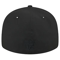 Casquette ajustée 59FIFTY à profil bas noir sur New Era pour hommes des Jacksonville Jaguars Throwback Head