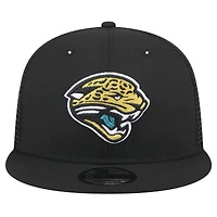 Men's New Era  Black Jacksonville Jaguars Throwback Logo Shade Trucker 9FIFTY Snapback Hat