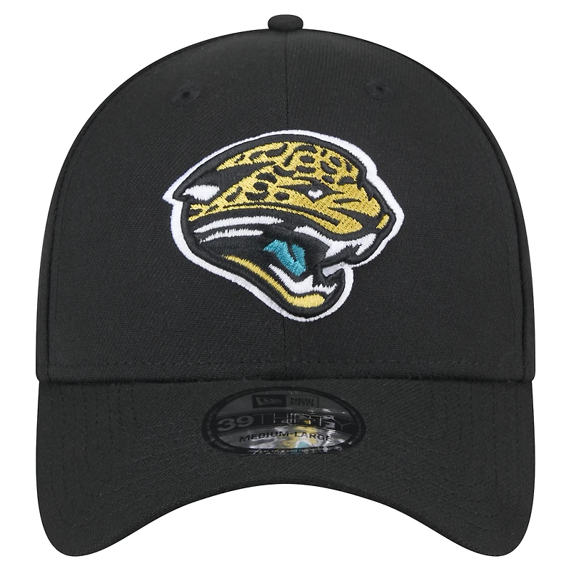 Men's New Era  Black Jacksonville Jaguars Throwback Logo Standard 39THIRTY Flex Hat