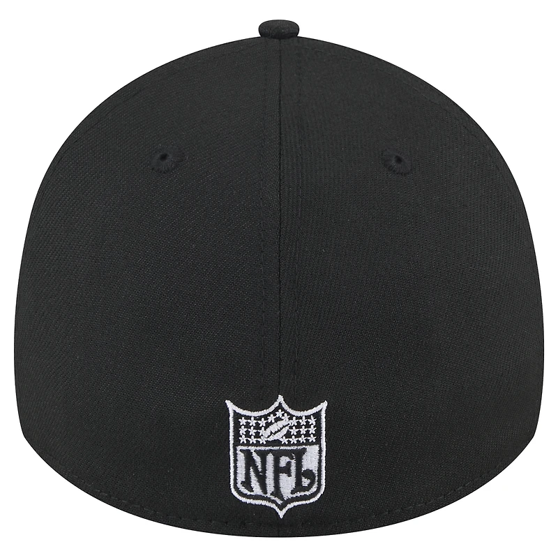 Men's New Era  Black Jacksonville Jaguars Throwback Logo Standard 39THIRTY Flex Hat