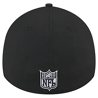 Men's New Era  Black Jacksonville Jaguars Throwback Logo Standard 39THIRTY Flex Hat