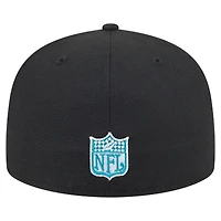 Casquette ajustée surdimensionnée 59FIFTY noire des Jaguars de Jacksonville New Era pour homme