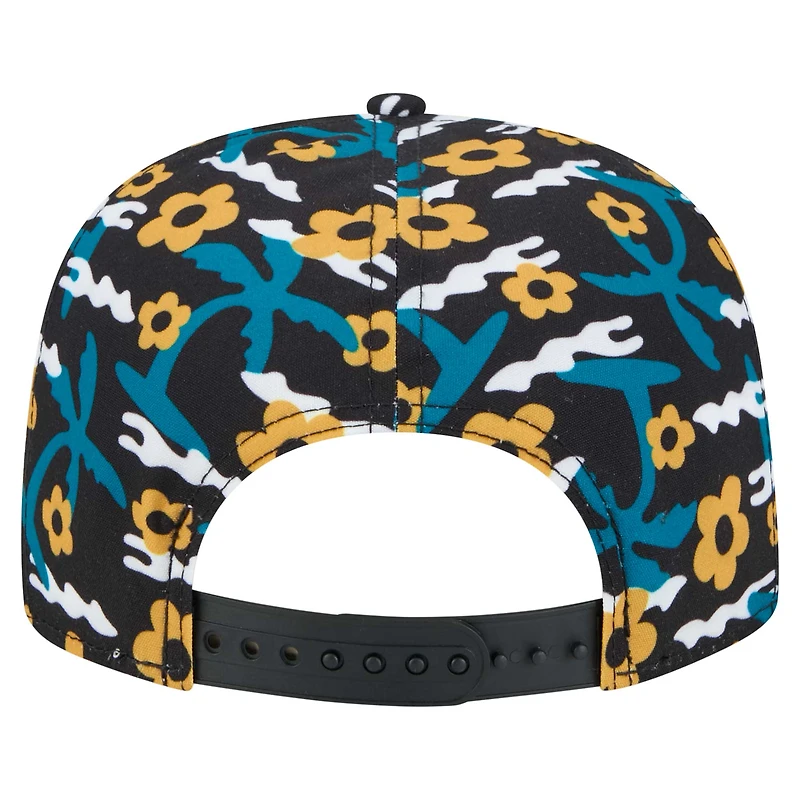 Casquette de golf à visière snapback noire Jacksonville Jaguars Wakey Wakey de New Era pour homme