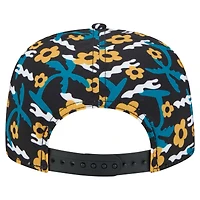 Casquette de golf à visière snapback noire Jacksonville Jaguars Wakey Wakey de New Era pour homme