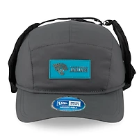 Men's New Era Charcoal Jacksonville Jaguars 2025 Sideline Cold Weather Runner Dog Ear Adjustable Hat