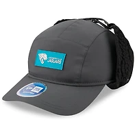 Men's New Era Charcoal Jacksonville Jaguars 2025 Sideline Cold Weather Runner Dog Ear Adjustable Hat