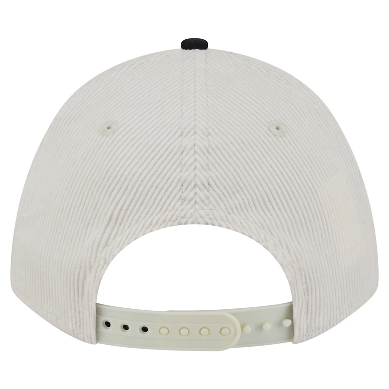 Men's New Era  Cream/Black Jacksonville Jaguars Throwback Two-Tone Sided Corduroy 9FORTY A-Frame Adjustable Hat