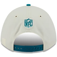 Men's New Era Cream/Teal Jacksonville Jaguars 2025 NFL Draft 9FORTY A-Frame M-Crown Adjustable Hat