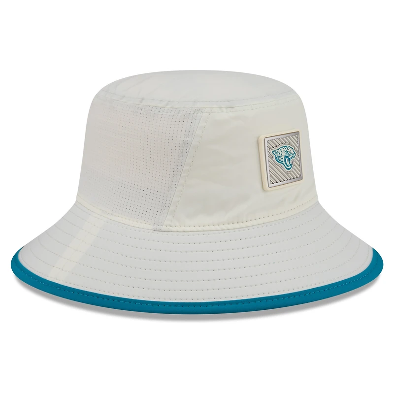 Men's New Era Cream Jacksonville Jaguars 2026 NFL Training Camp Sport Bucket Hat