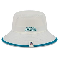 Men's New Era  Cream Jacksonville Jaguars 2026 NFL Training Camp Sport Bucket Hat