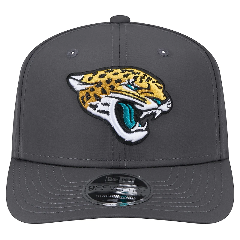 Casquette extensible à boutons-pression Jacksonville Jaguars 9SEVENTY de New Era pour homme en graphite