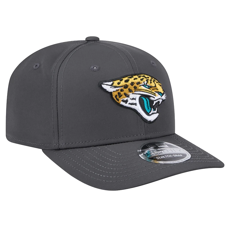 Casquette extensible à boutons-pression Jacksonville Jaguars 9SEVENTY de New Era pour homme en graphite