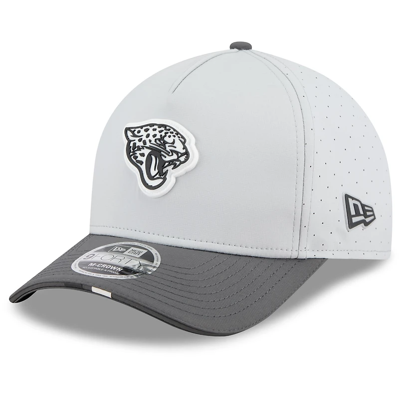Men's New Era  Gray/Graphite Jacksonville Jaguars 2025 NFL Training Camp A-Frame 9FORTY Adjustable Hat