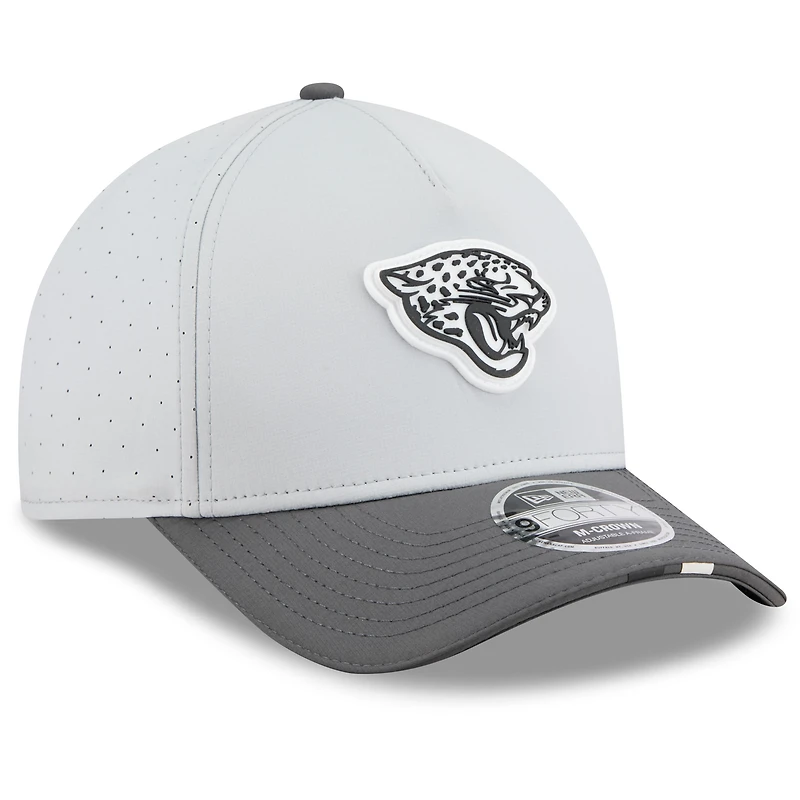 Men's New Era  Gray/Graphite Jacksonville Jaguars 2025 NFL Training Camp A-Frame 9FORTY Adjustable Hat