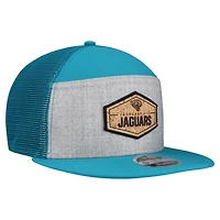 Casquette snapback 9FIFTY grise/bleu sarcelle pour homme des Jaguars de Jacksonville, New Era