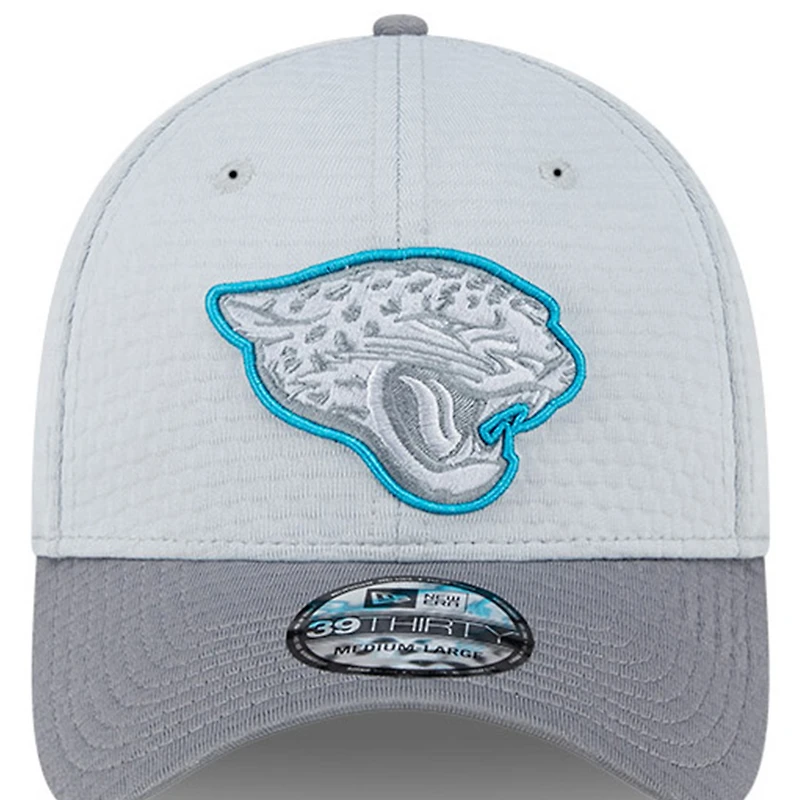 Men's New Era Gray Jacksonville Jaguars 2024 NFL Training Camp 39THIRTY Flex Hat