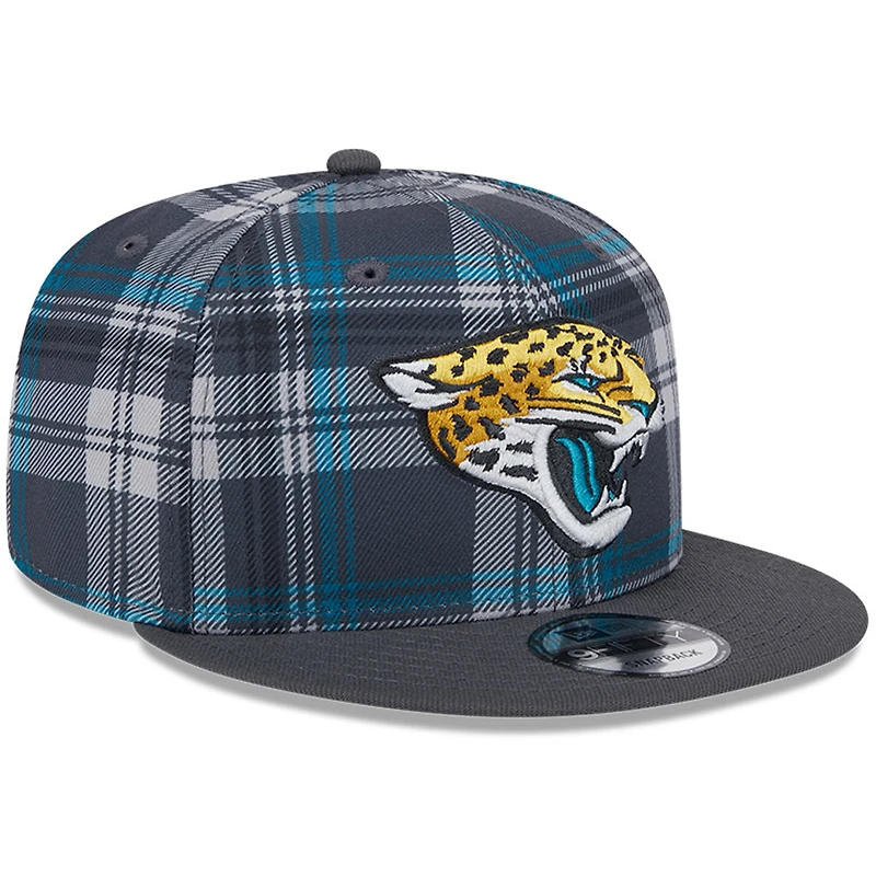 Men's New Era Gray Jacksonville Jaguars 2024 Sideline Statement 9FIFTY Snapback Hat
