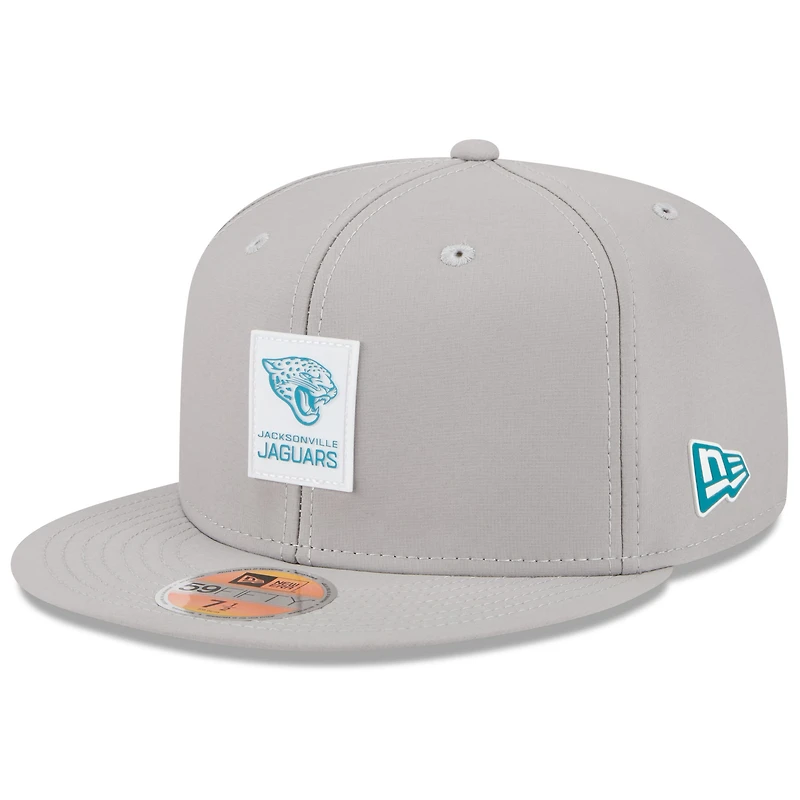 Men's New Era Gray Jacksonville Jaguars 2025 Sideline 59FIFTY Fitted Hat
