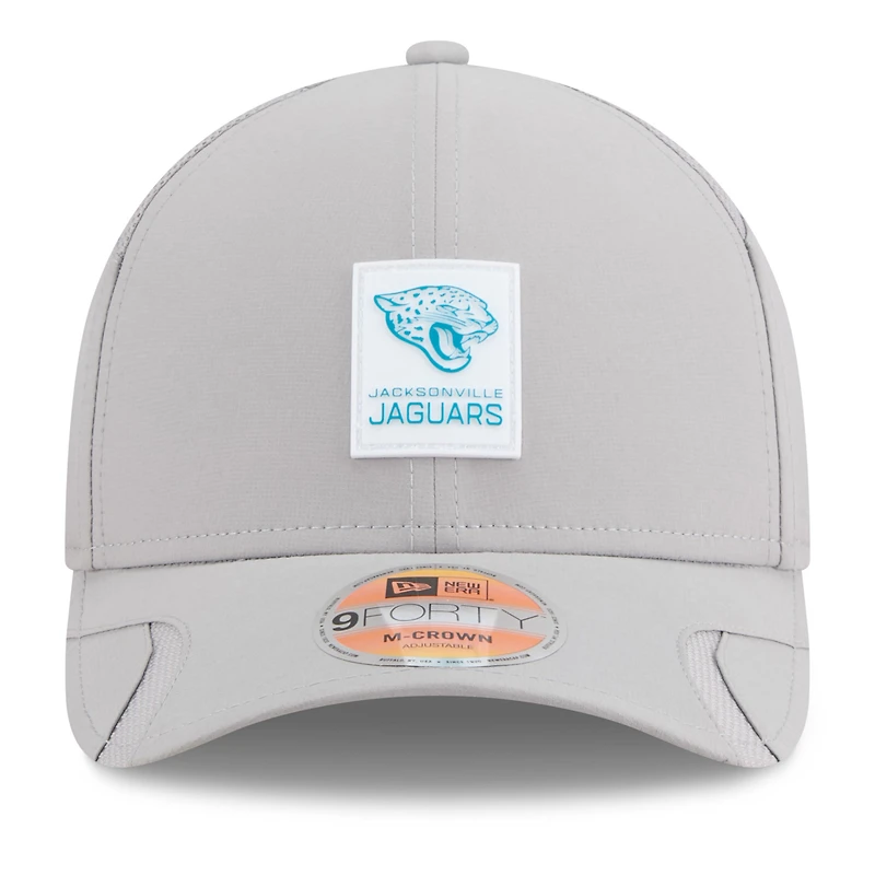 Men's New Era Gray Jacksonville Jaguars 2025 Sideline  M-Crown 9FORTY Adjustable Hat
