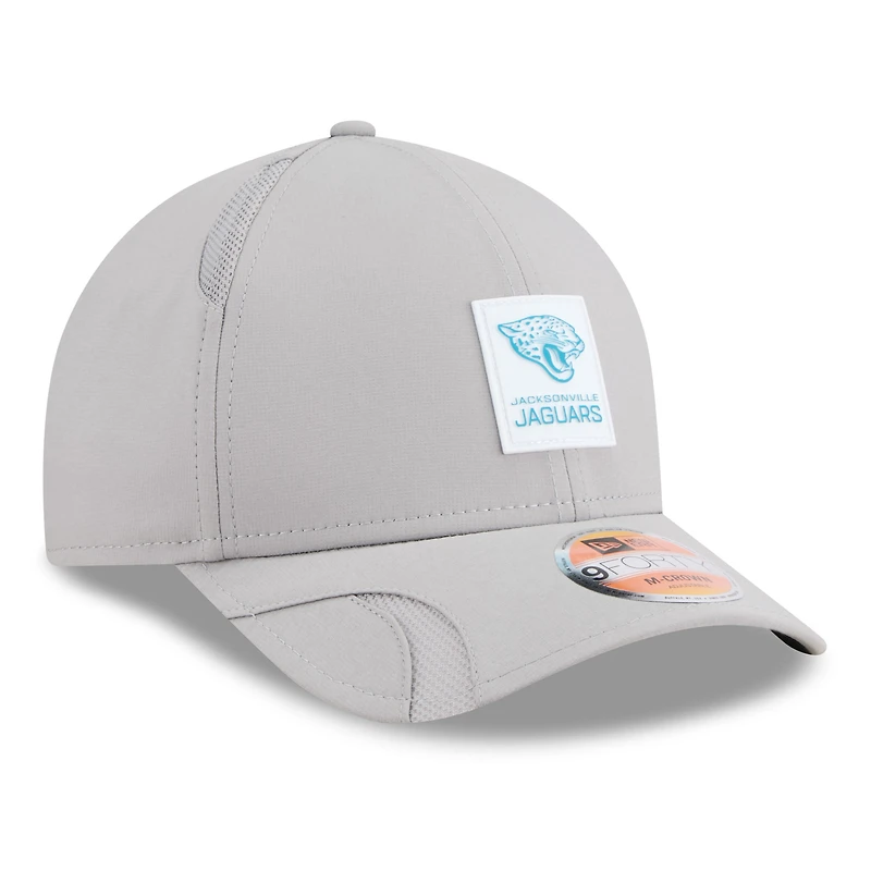 Men's New Era Gray Jacksonville Jaguars 2025 Sideline  M-Crown 9FORTY Adjustable Hat