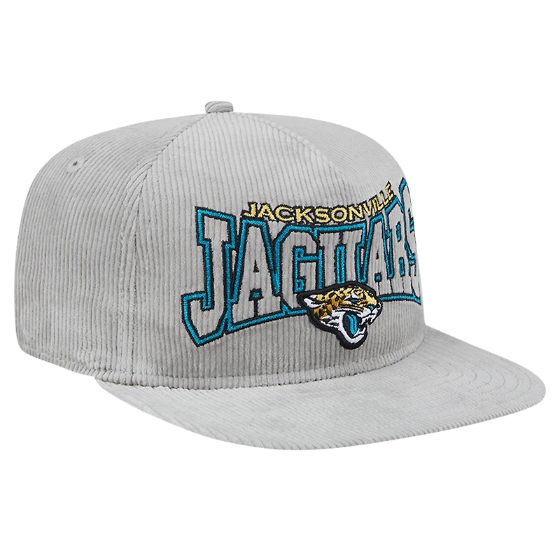 Men's New Era  Gray Jacksonville Jaguars Corduroy Golfer Adjustable Hat