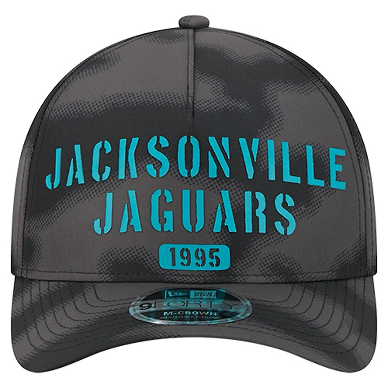 Men's New Era Gray Jacksonville Jaguars Halftone Camo 9FORTY Hat