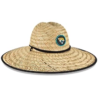 Chapeau de sauveteur en paille officiel du camp d' Entraînement NFL des Jaguars de Jacksonville New Era pour homme, naturel