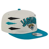 Casquette de golf athlétique à visière snapback Jacksonville Jaguars de New Era pour homme, couleur pierre/bleu sarcelle