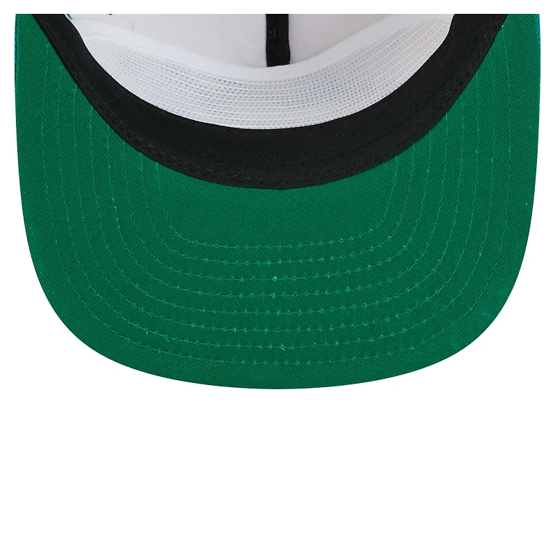 Casquette de golf athlétique à visière snapback Jacksonville Jaguars de New Era pour homme, couleur pierre/bleu sarcelle