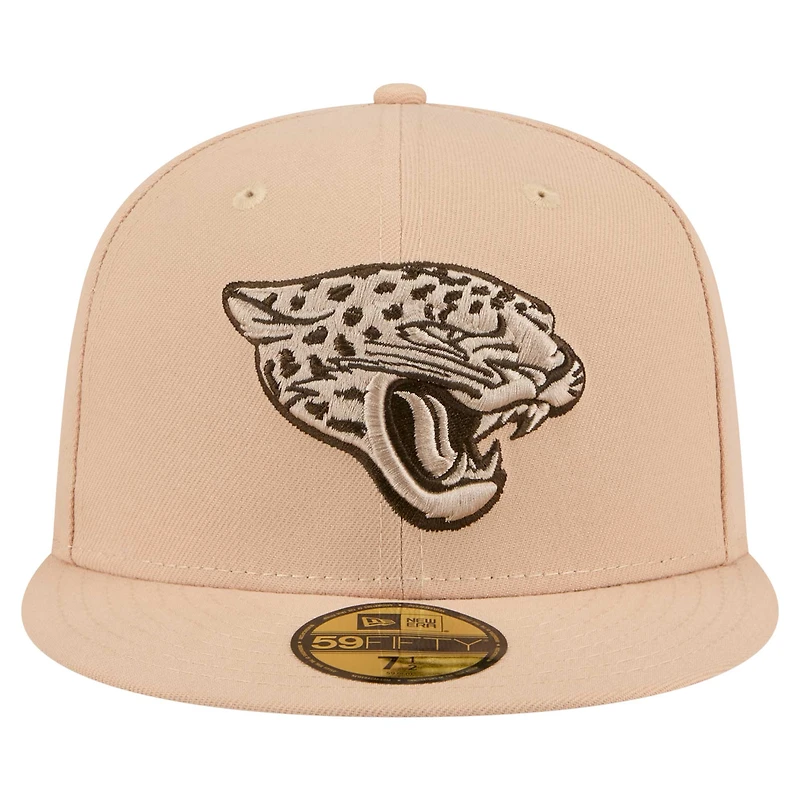 Men's New Era Tan Jacksonville Jaguars Candied Pecan 59FIFTY Fitted Hat