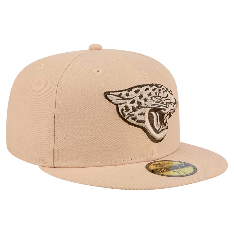 Men's New Era Tan Jacksonville Jaguars Candied Pecan 59FIFTY Fitted Hat