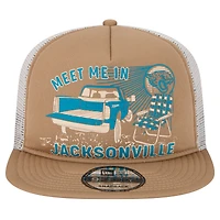 Men's New Era Tan Jacksonville Jaguars Meet Me 9FIFTY Snapback Hat
