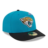Casquette New Era 59FIFTY pré-courbée pour homme, bleu sarcelle/noir, Jacksonville Jaguars, Draft NFL 2026