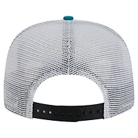 Casquette de golf à visière arrière Jacksonville Jaguars bleu sarcelle/noir New Era pour homme