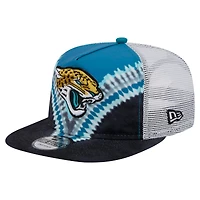 Casquette de golf à visière arrière Jacksonville Jaguars bleu sarcelle/noir New Era pour homme