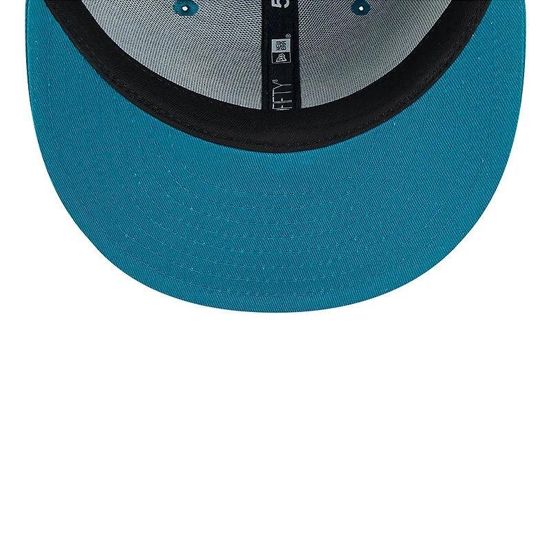 Casquette ajustée 59FIFTY New Era pour hommes des Jacksonville Jaguars 2024 Sideline, bleu sarcelle