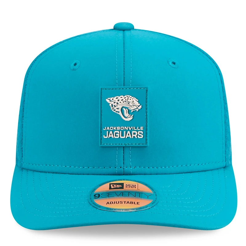 Men's New Era Teal Jacksonville Jaguars 2025 Sideline  9SEVENTY Trucker Adjustable Hat
