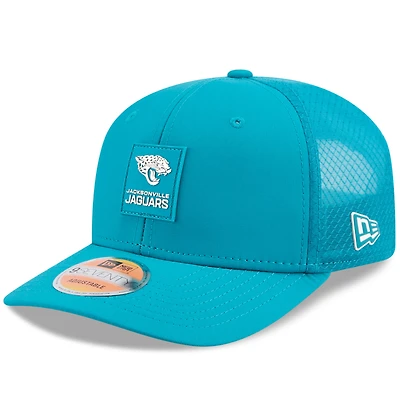 Men's New Era Teal Jacksonville Jaguars 2025 Sideline  9SEVENTY Trucker Adjustable Hat