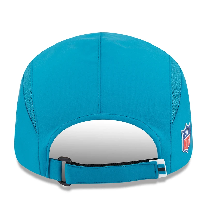 Casquette ajustable Sideline Runner 2025 bleu sarcelle New Era pour homme des Jaguars de Jacksonville