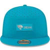 Men's New Era Teal Jacksonville Jaguars 2025 Sideline  Split Panel 9FIFTY Snapback Hat