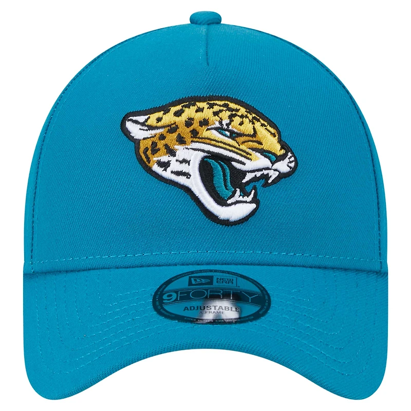 Men's New Era  Teal Jacksonville Jaguars  A-Frame 9FORTY Adjustable Hat