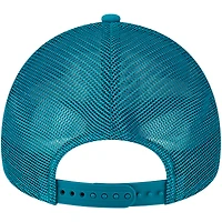 Men's New Era Teal Jacksonville Jaguars  A-Frame Trucker 9FORTY Adjustable Hat