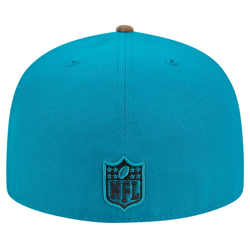 Men's New Era Teal Jacksonville Jaguars Active Two-Tone Camo 59FIFTY Fitted Hat