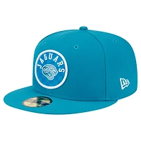 Casquette ajustée à carreaux Jacksonville Jaguars 59FIFTY de New Era pour homme, bleu sarcelle
