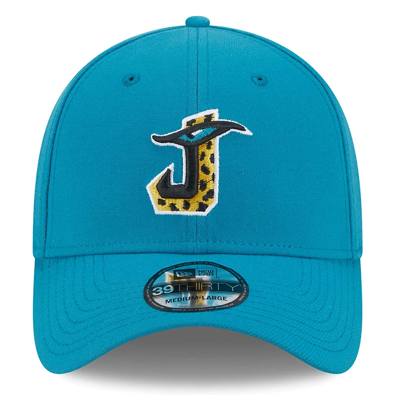 Casquette flex 39THIRTY City Originals Jacksonville Jaguars New Era bleu sarcelle pour homme