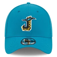 Casquette flex 39THIRTY City Originals Jacksonville Jaguars New Era bleu sarcelle pour homme