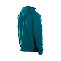 Men's New Era  Teal Jacksonville Jaguars Combine Authentic Raglan Scuba Full-Zip Hoodie