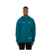 Men's New Era  Teal Jacksonville Jaguars Combine Authentic Raglan Scuba Full-Zip Hoodie