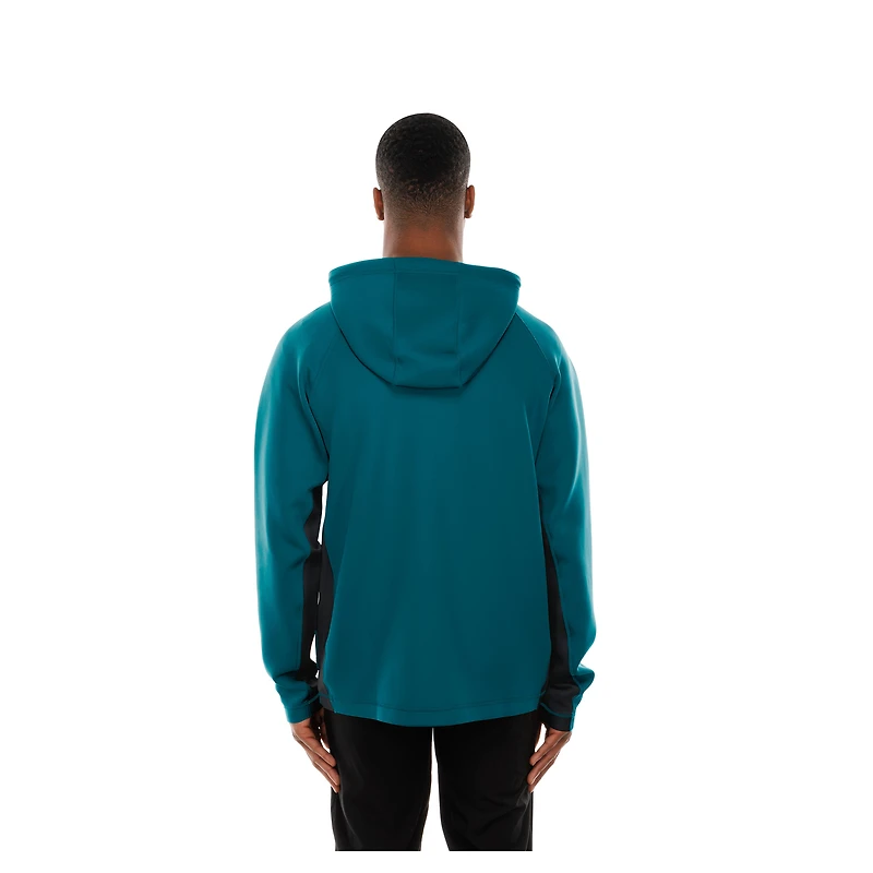 Men's New Era  Teal Jacksonville Jaguars Combine Authentic Raglan Scuba Full-Zip Hoodie