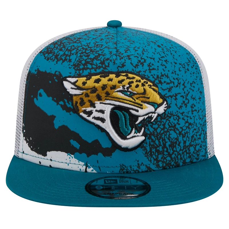 Casquette Snapback 9FIFTY Jacksonville Jaguars Court Sport New Era pour hommes, bleu sarcelle